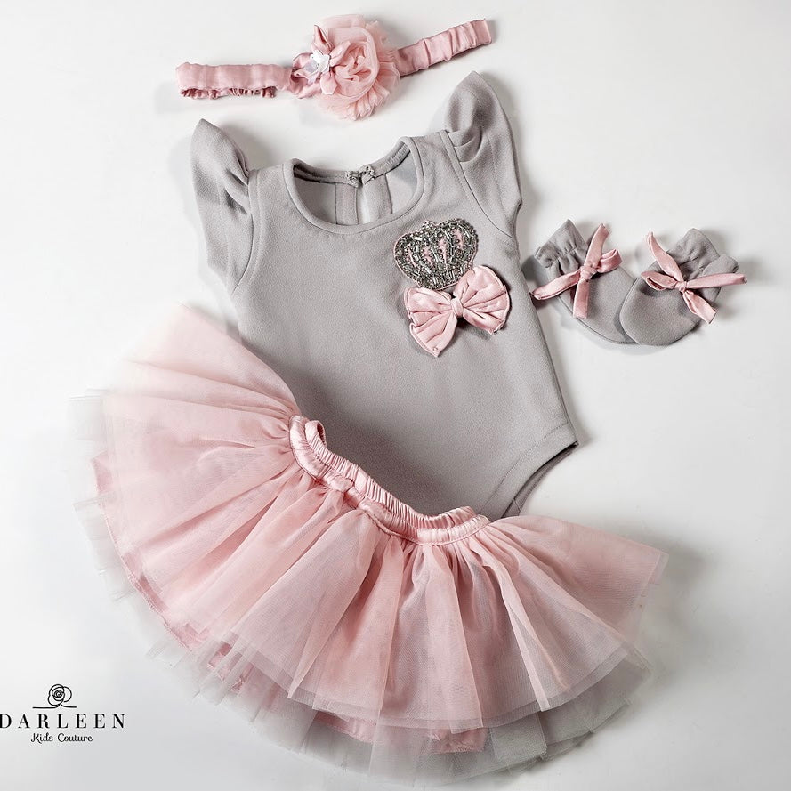 CROWN JEWELLED ROMPER SET