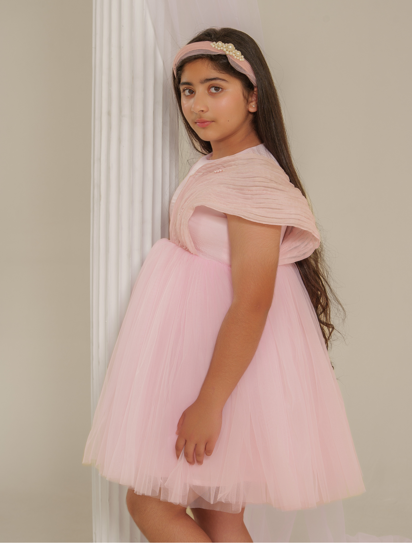 SHOULDER DRAPE DRESS