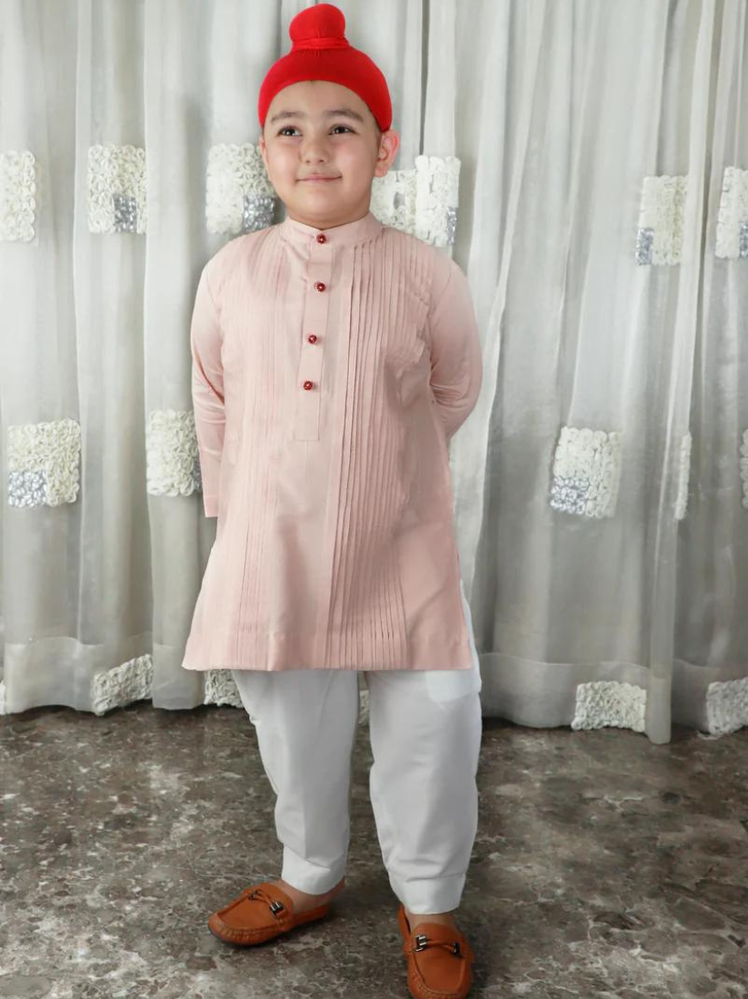 NUDE PINK KURTA SET