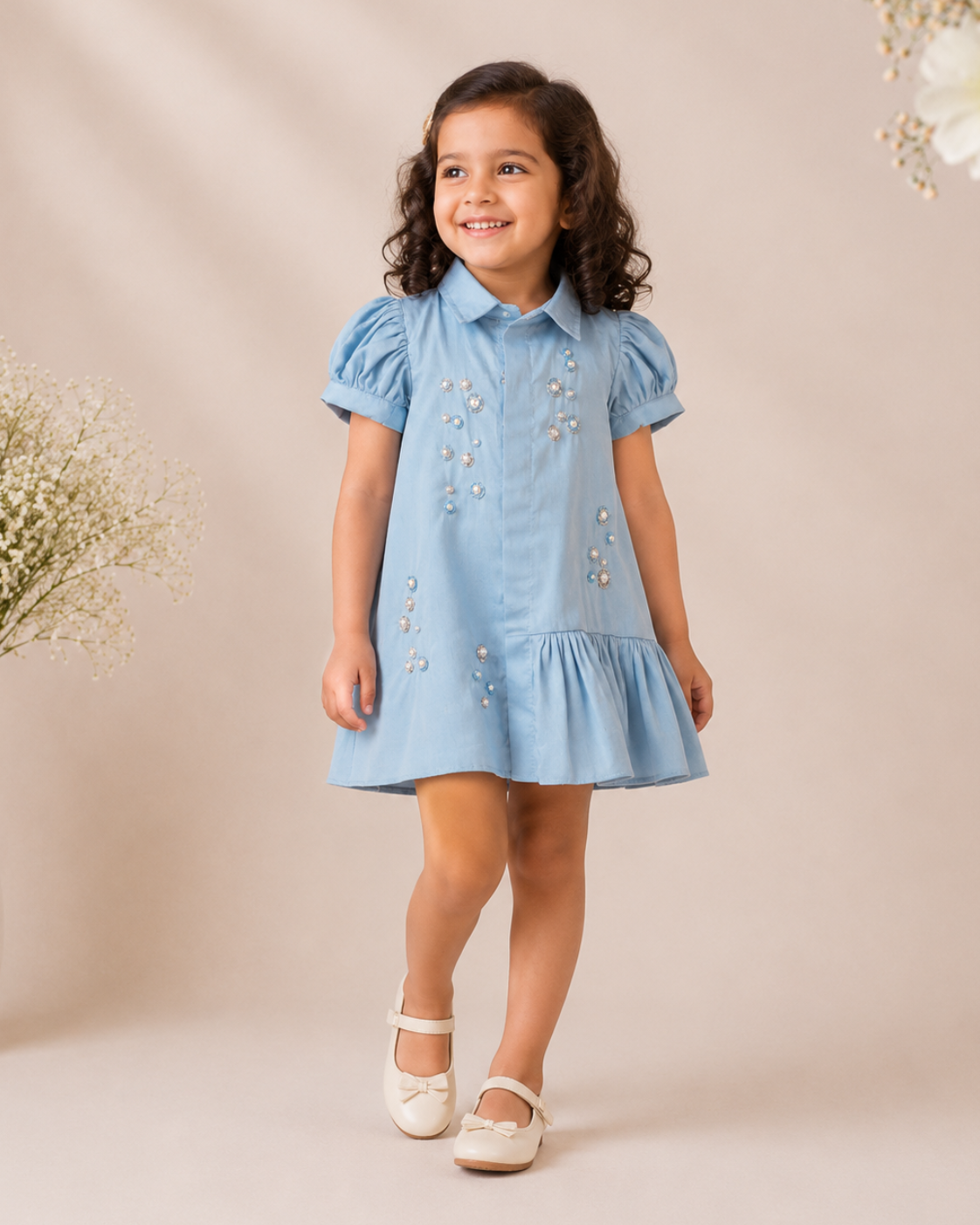 PEARL SHIRT DRESS